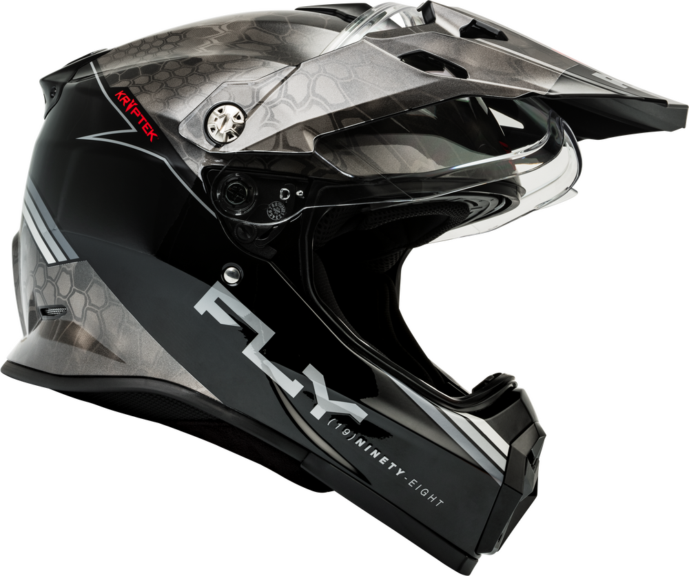 FLY RACING TREKKER KRYPTEK CONCEAL HELMET BLACK/GREY/WHITE