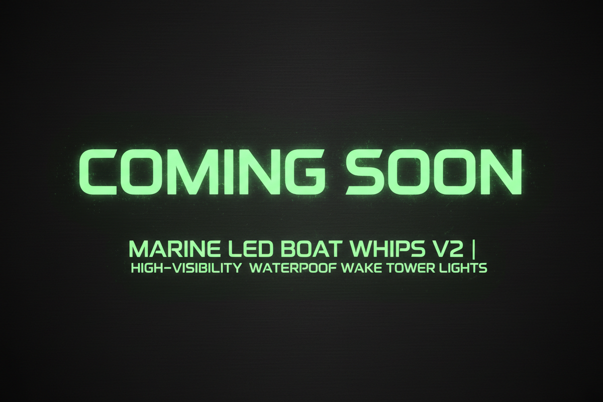 Marine LED Boat Whips V2 | High-Visibility Waterproof Wake Tower Lights