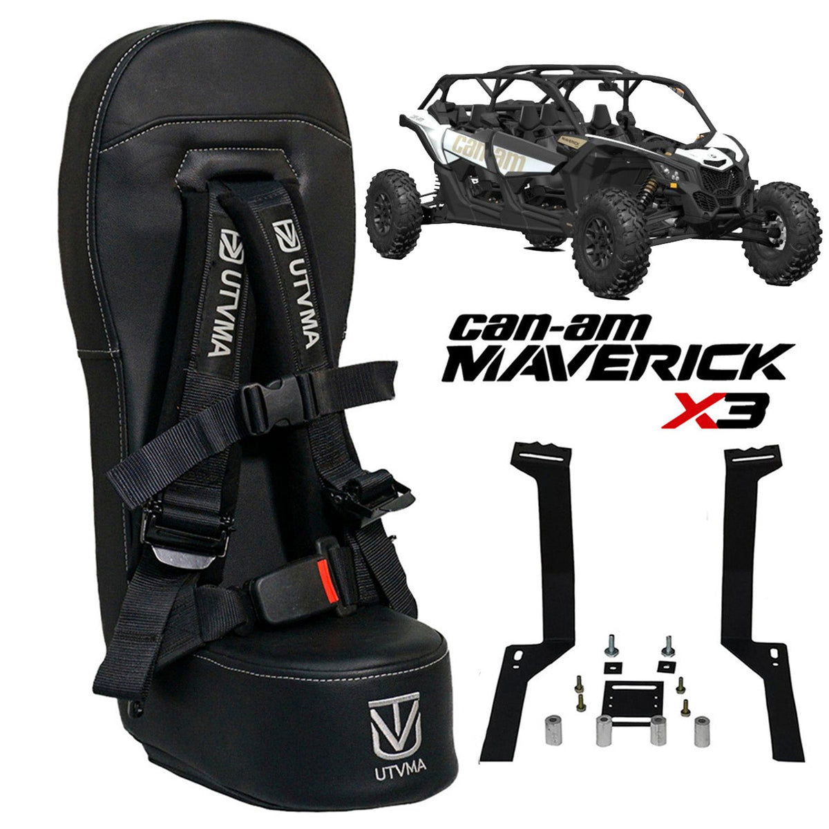 Maverick X3 and X3 Max Front/Rear Bump Seat (2017+)